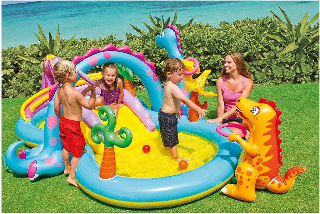 Piscina infantil Centro juegos hinchable dinos