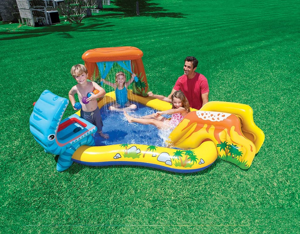 Piscina hinchable para niños - Intex 57444NP - Centro juegos hinchable dinosaurio